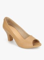 J Collection Beige Peep Toes