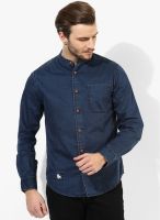 Jack & Jones Navy Blue Casual Shirt