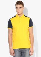 Kappa Yellow Solid Polo T-Shirt