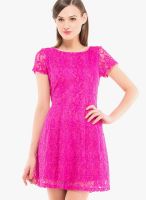 Kazo Pink Colored Embroidered Shift