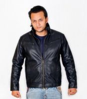Launcher Full Sleeve Solid Men's Leather Jacket