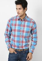 Lee Red Check Slim Fit Casual Shirt