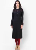 Libas Black Solid Kurtas