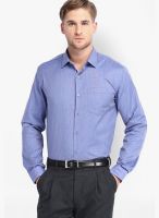 Mark Taylor Solid Blue Formal Shirt