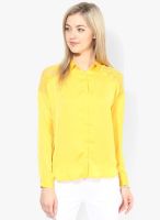 Only Yellow Solid Shirt