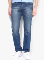 Peter England Blue Mid Rise Slim Fit Jeans