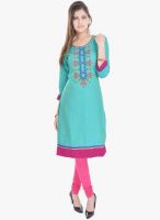 Prakhya Blue Embroidered Kurta