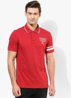 Puma Style Athl Maroon Polo T-Shirt