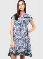 Rain & Rainbow Lavender Cotton Dress