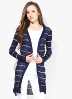 Raindrops Blue Striped Shrug