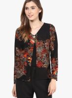 Raindrops Multicoloured Printed Shrug