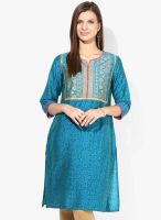 Rangmanch By Pantaloons Blue Printed Kurta