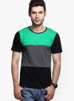 Rigo Green Striped Round Neck T-Shirt