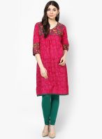 Riya Pink Printed Kurtis