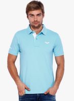 Rookies Blue Solid Polo T-Shirt