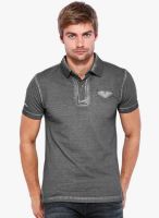 Rookies Grey Solid Polo T-Shirt