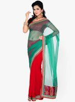 Saree Swarg Red Embellished Saree