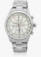 Seiko SPC123P1 Silver/White Chronograph Watch