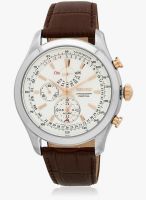 Seiko SPC129P1 Brown/White Chronograph Watch