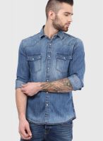 Selected Blue Slim Fit Casual Shirt