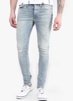 Selected Blue Washed Skinny Fit Jeans
