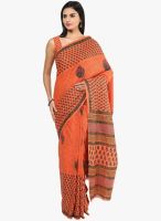 Shakumbhari Orange Printed Saree