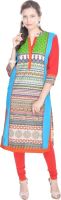 Shop Rajasthan Casual, Formal Self Design, Printed Women's Kurti(Multicolor)