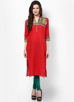 Shree Red Printed Kurtis