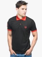 Sobre Estilo Black Solid Polo T-Shirt