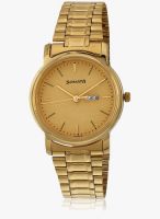 Sonata Nf1013ym08 Golden/Golden Analog Watch