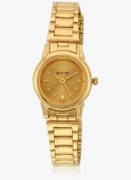 Sonata Ng8925ym02j Golden/Golden Analog Watch