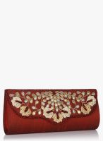 Spice Art Maroon Clutch