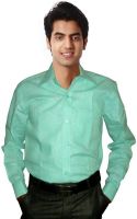 Sttoffa Men's Solid Formal Green Shirt