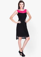Sugar Her Black Colored Solid Shift Dress