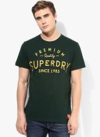 Superdry Green Printed Round Neck T-Shirt