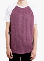 TOPMAN Mauve Solid Round Neck T-Shirt