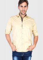 The Indian Garage Co. Beige Slim Fit Casual Shirt