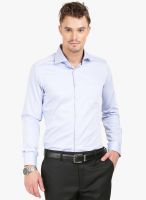 Thisrupt Blue Solid Slim Fit Formal Shirt