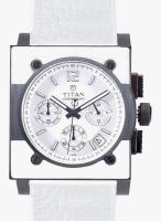 Titan 9414Nl01 White/Grey Chronograph Watch