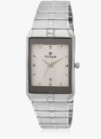 Titan Ne9151sm01j Silver/White Analog Watch