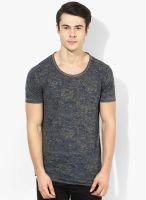 Tom Tailor Blu Printed Round Neck T-Shirt