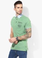 Tom Tailor Green Printed Polo T-Shirt