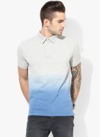 Tom Tailor Grey Melange Solid Polo T-Shirt