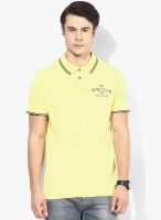 Tom Tailor Yellow Solid Polo T-Shirt