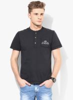 U.S. Polo Assn. Black Solid Henley T-Shirt