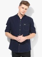 U.S. Polo Assn. Blue Solid Regular Fit Casual Shirt