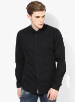United Colors of Benetton Black Regular Fit Casual Shirt