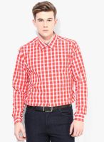 United Colors of Benetton Red Check Regular Fit Casual Shirt