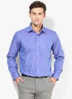 Van Heusen Blue Solid Slim Fit Formal Shirt