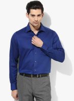 Van Heusen Blue Solid Slim Fit Formal Shirt